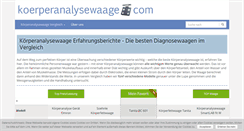 Desktop Screenshot of koerperanalysewaage.com